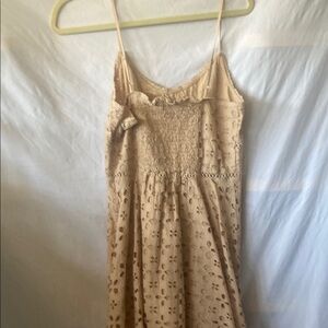 VENUS Cream Spaghetti Strap Sundress